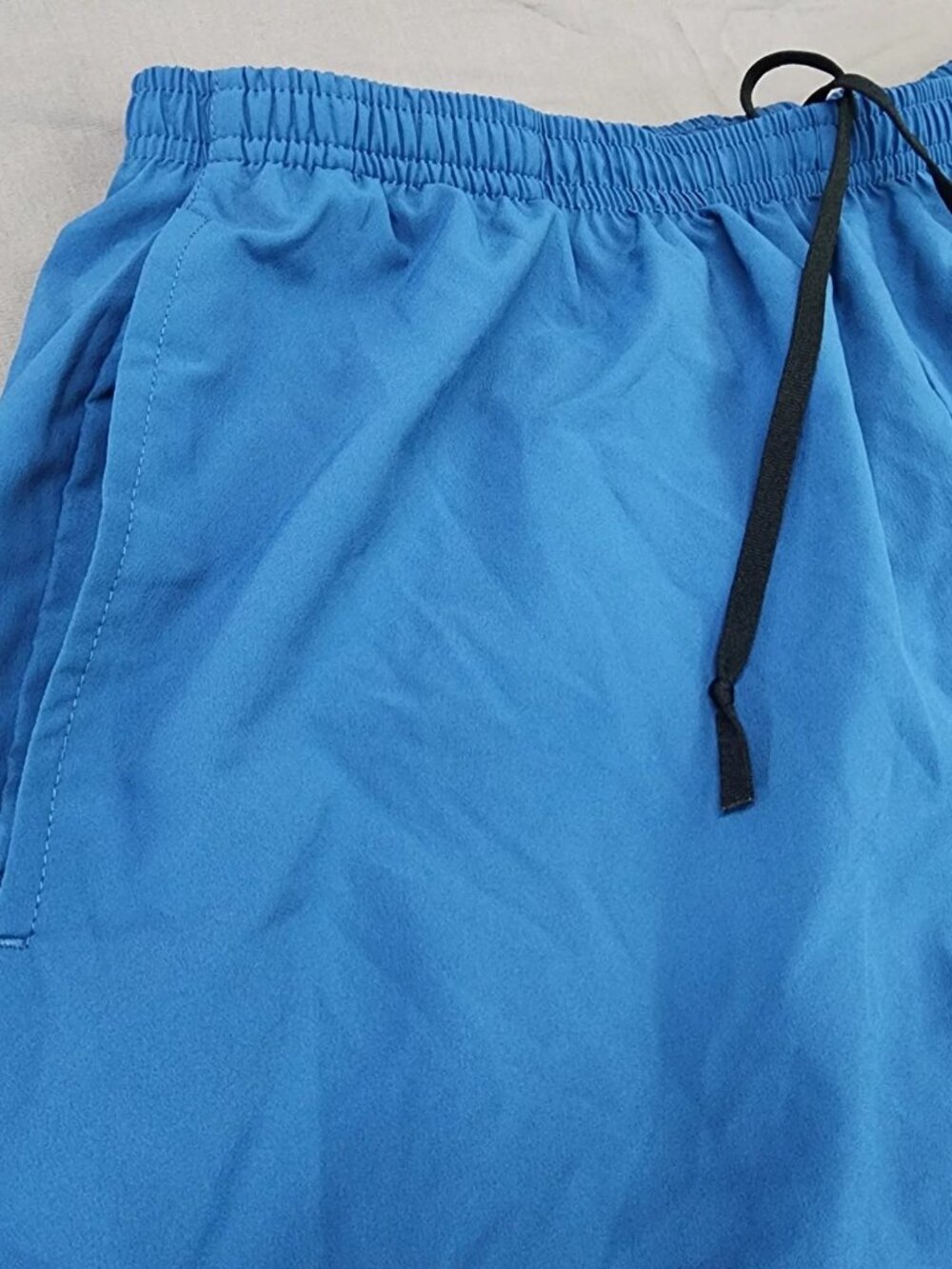 Nike Dri-Fit Athletic Shorts Men's XL Blue Mesh Pockets 9 Inseam Drawstring - Picture 8 of 11